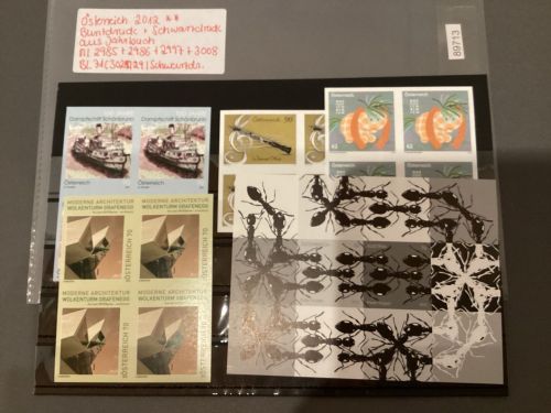 Österreich 2012 Buntdruck + Schwarzdruck  aus Jahrbuch postfrisch