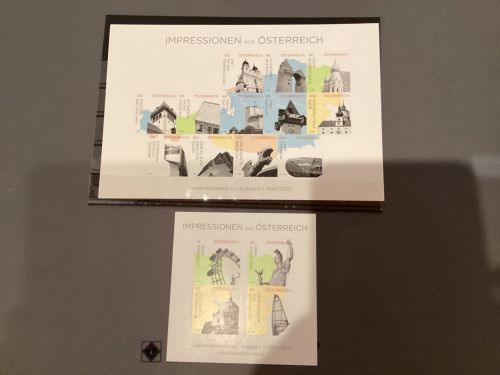 Österreich 2015  Buntdruck  Impressionen Mi 3183-98  ungestanzt FB   postfrisch