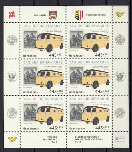 Österreich 2024, Mich.-Nr.: 3811 ** Kleinbogen