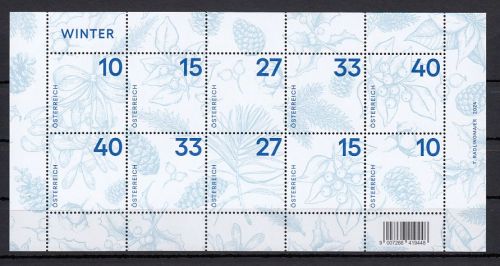 Österreich 2024, Mich.-Nr.: 3822-31 ** Kleinbogen