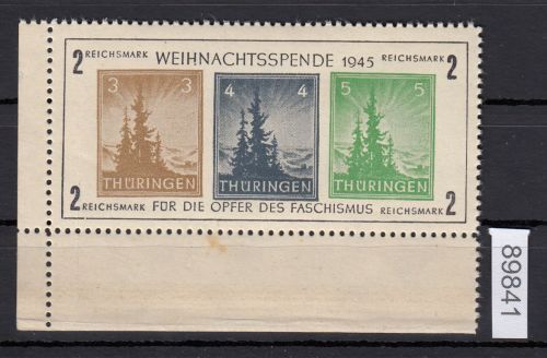 SBZ  1945 Mi.-Nr.:  Block 1 x **   lesen