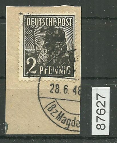 Bezirk 20 nr. 101k Magdeburg 10 ʘ 2 Pf., geprüft BPP