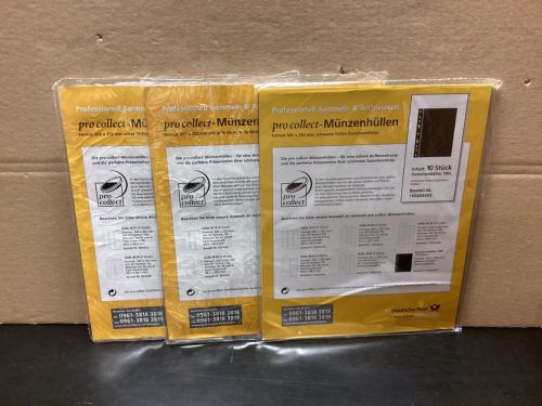 Deutsche Post pro collect Münzhüllen M15  2x 5 Stück + 10 schwarze ZWB NEU