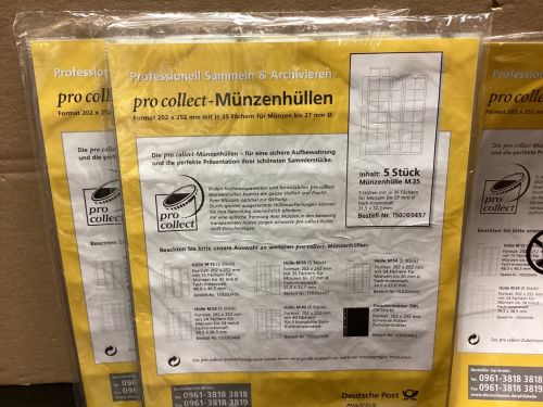 Deutsche Post pro collect Münzhüllen M35   2x 5 Stück + 10 schwarze ZWB NEU