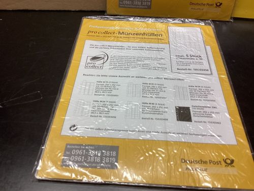Deutsche Post pro collect Münzhülle  M40  9 Stück + 10 schwarze ZWB NEU