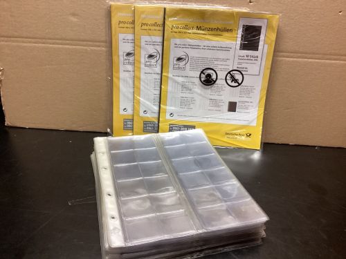 Deutsche Post pro collect Münzhülle  M 24  30 Stück + 30 schwarze ZWB gebraucht
