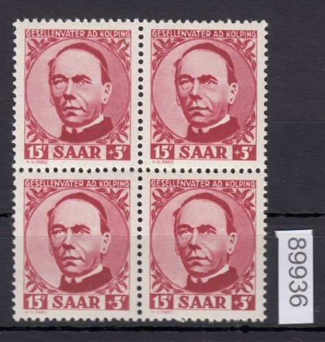 Saarland 1950 Mi. Nr. 289 **  4er  Block    146,00