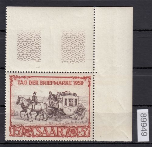 Saarland 1950 Mi. Nr. 291  **  Eckrand