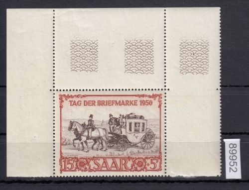 Saarland 1950 Mi. Nr. 291  **  Eckrand