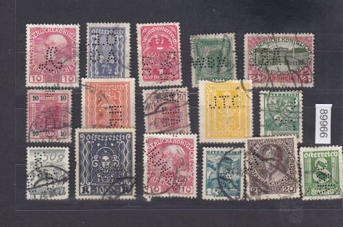 Österreich, Firmenlochungen, Perfins