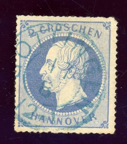 Hannover 24y Gestempelt 2 Gr. blau mit blauem K2 G