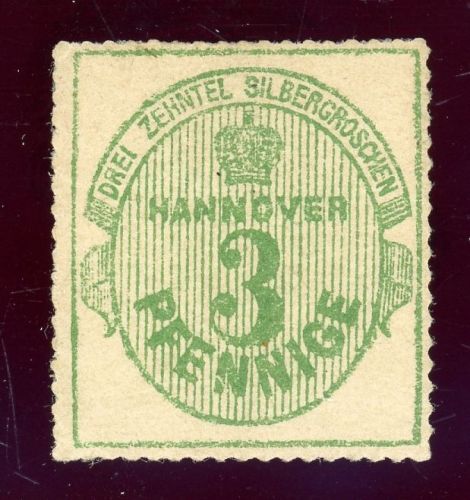 Hannover 21x Ungebraucht mit Falz 3 Pfg. gr