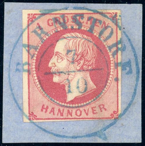 Hannover 14a Briefstück 1 Gr. rosa a. Luxusbfst. mit perfektem bl. K2 BARNSTORF