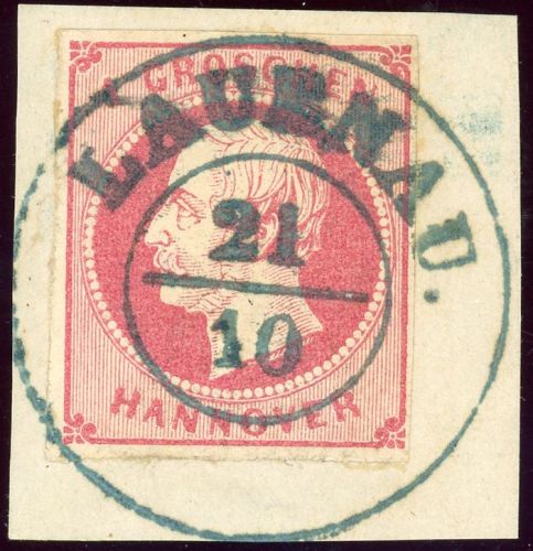 Hannover Ortsstempel 14a Briefstück LAUENAU 21/10