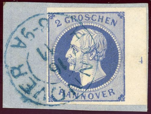 Hannover 15aRz Briefstück 2 Gr. blau