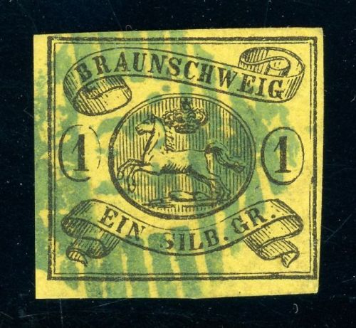 Braunschweig 11A Gestempelt 1 Sgr. schw./gelb