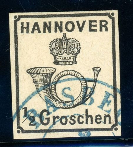Hannover 17y Gestempelt 1/2 Gr. schw./wei
