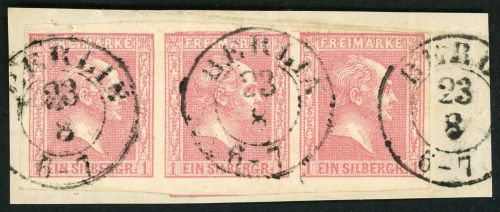 Preussen 10a (3) Briefstück 1 Sgr. rosa