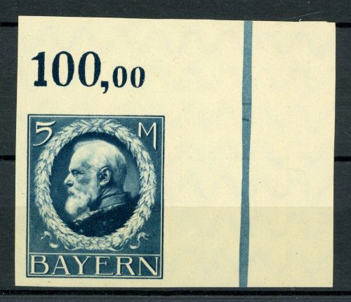 Bayern 107IU Postfrisch 5 Mk. Friedensdruck ungez