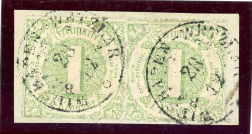 Thurn & Taxis 41 (2) Briefstück 1 Kr. gr