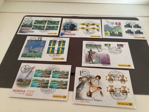 Bund 2000 Messebelege Jahrgang nicht  komplett mit Cachet - Stempel BRD