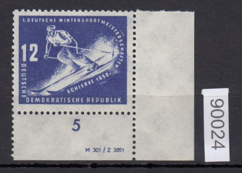 DDR 1950, Mich.-Nr.: 246 ** DZ   Eckrand  Druckerzeichen