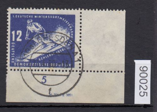 DDR 1950, Mich.-Nr.: 246 gestempelt DZ   Eckrand  Druckerzeichen