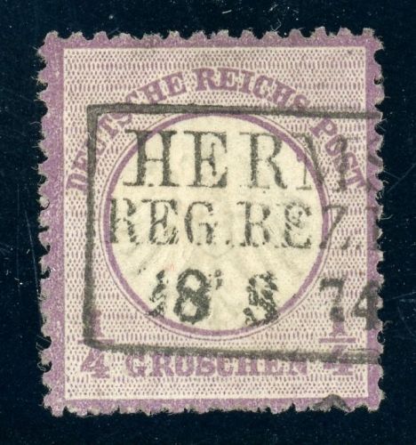 Deutsches Reich 1R Gestempelt 1/4 Gr. violett