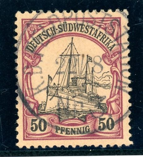 Deutsch-SãDwestafrika 18 Gestempelt 50 Pfg. mit zentr. St. K.D.FELDPOSTSTA...