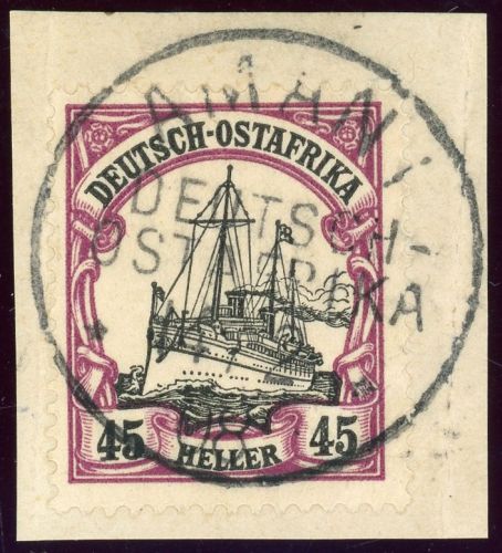 Doa Stempel 28a Briefstück AMANI 14/2 08, ideal a. Luxusbfst. mit 45 H.