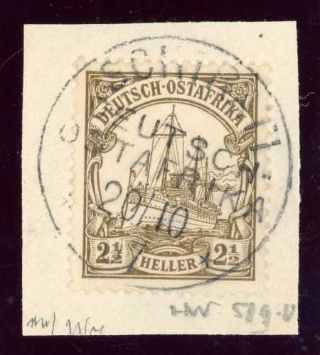 Doa Stempel 30 Briefstück SCHIRATI 20/10 07, ideal a. Luxusbfst. 2 1/2 H.