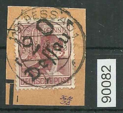Bezirk 20 nr. 033b Dessau 1 f ʘ 60 Pf., geprüft BPP