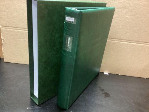 Lindner Ringbinder+Kasette (18 Ringe) 1 mal gebraucht Leer grün