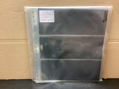 Lindner Klarsichthüllen glasklar mit schwarze ZWB  20 Stück   3 Taschen gebraucht