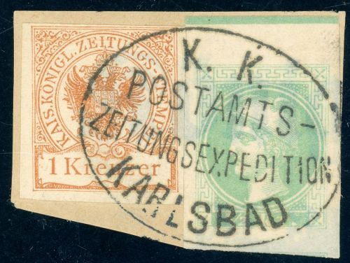 Österreich-Zeitungsstempelmarken 7+