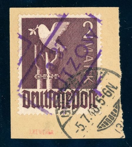 Sbz - Bezirk 37 (Opd Schwerin) IIbVIII Briefstück 37 B
