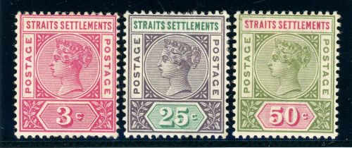 Straits Settlements 65,67,68 Ungebraucht mit Falz 3 saubere ungebr. Werte