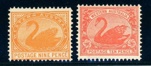Westaustralien 54,55 Ungebraucht mit Falz 9 und 10 P.