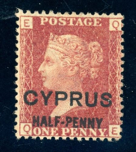 Zypern 7III Pl.215 Ungebraucht mit Falz Half-Penny a. 1 P. Pl. 215