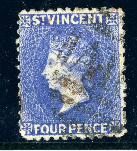 St. Vincent 23 Gestempelt 4 P. ultramarin,