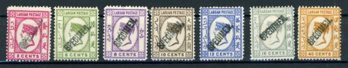 Labuan 31-37Sp. Ungebraucht mit Falz Freimarken 1892/93 kpl. mit Specimen Han...
