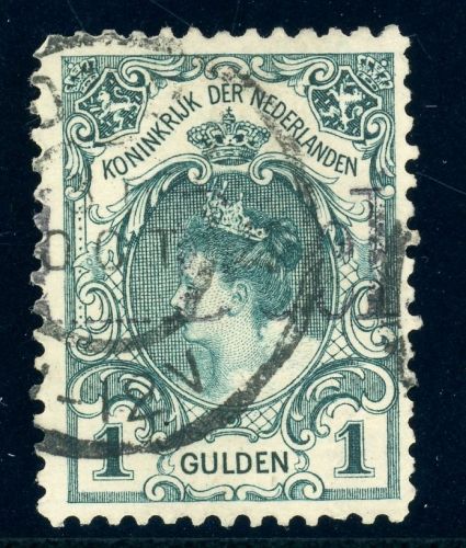Niederlande 63IB Gestempelt 1 Gld Wilhelmine T. I sogen. "Kr