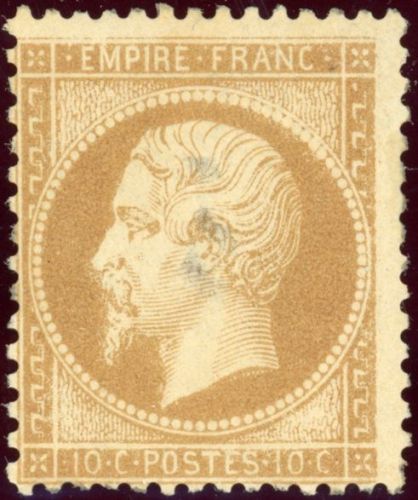 Frankreich 20a Ungebraucht mit Falz 10 C. gelbbraun