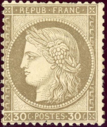 Frankreich 54 Ungebraucht mit Falz 30 C. Ceres sauber ungebraucht