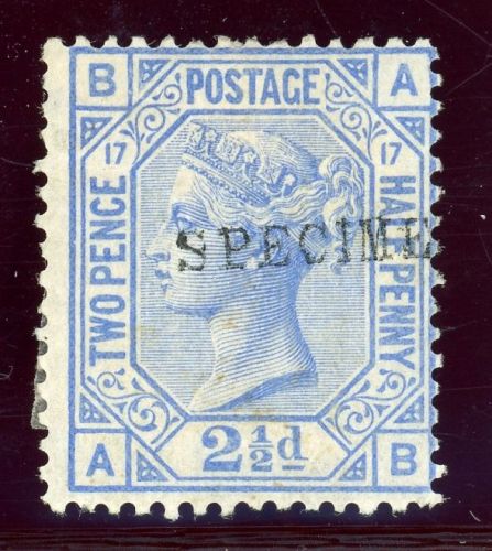 Grossbritannien 51SP. Ungebraucht mit Falz 2 1/2 P. Pl. 17 mit Specimenaufdr.