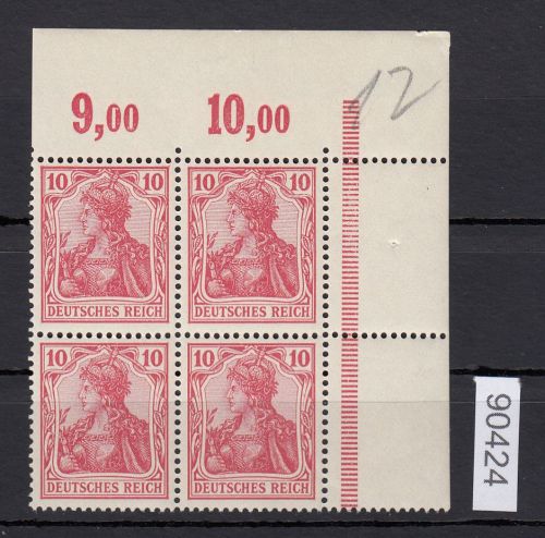 DR 1902, Mich.-Nr.: 71   **   Eckrand  4er.-Block    200,00++