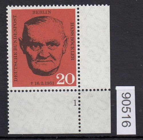 Berlin 1961, Mich.-Nr.: 197 ** Eckrand FN  1