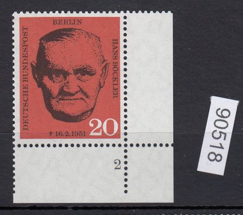 Berlin 1961, Mich.-Nr.: 197 ** Eckrand FN  2