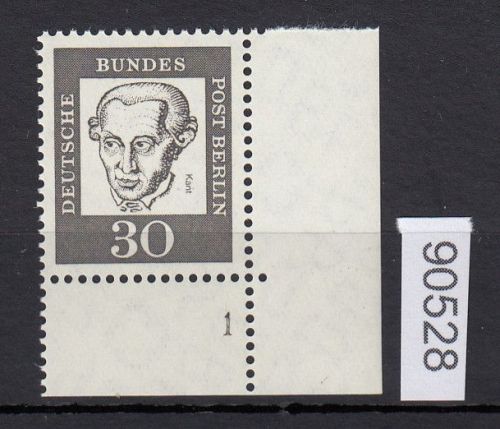 Berlin 1961, Mich.-Nr.: 206  ** Eckrand  FN 1   Formnummer