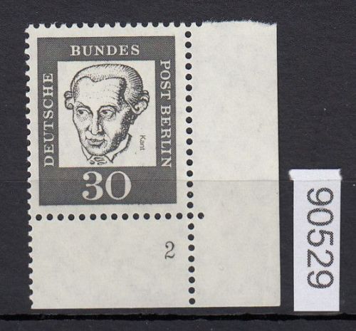 Berlin 1961, Mich.-Nr.: 206  ** Eckrand  FN 2   Formnummer